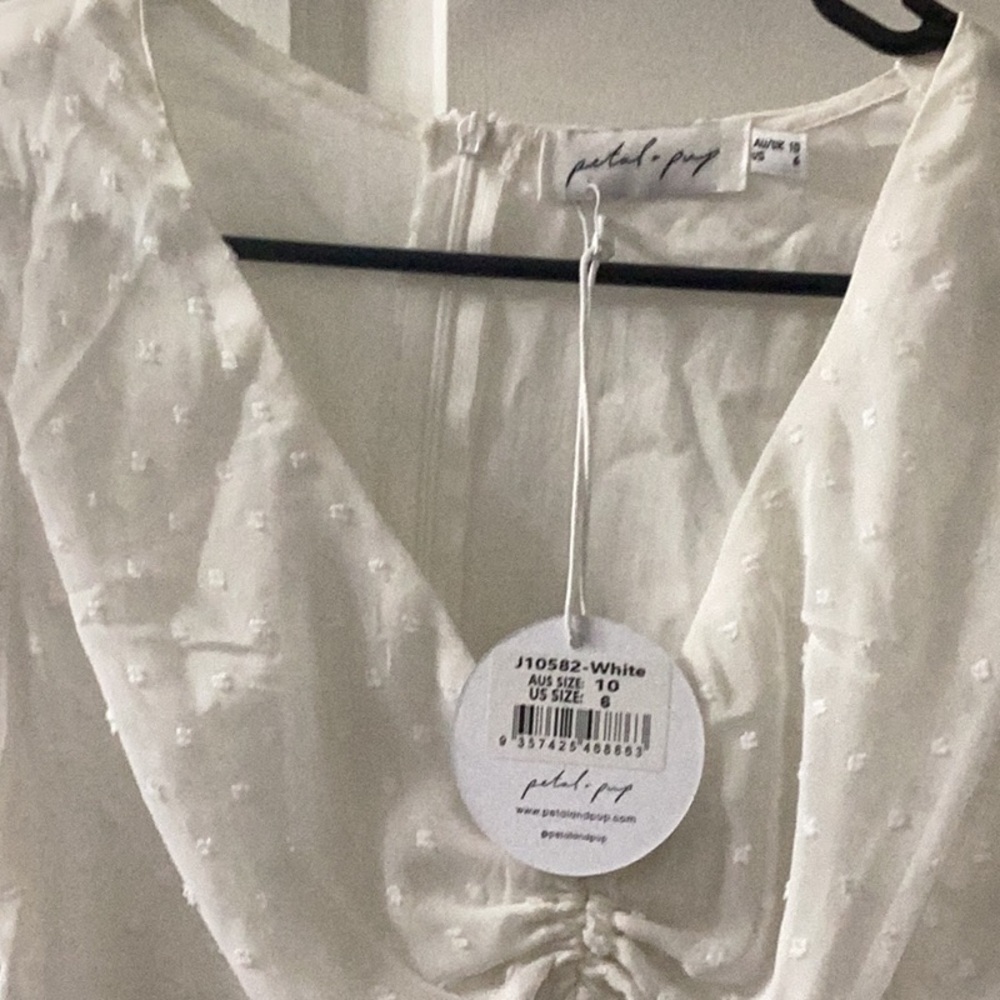 Petal & Pup Ivory Textured Dress